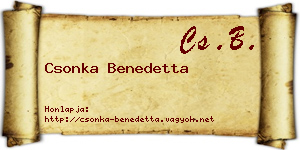 Csonka Benedetta névjegykártya
